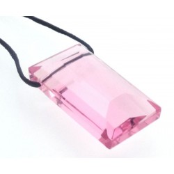 Oblong Pink Andara Crystal Pendant